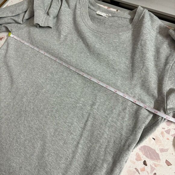 GOOD AMERICAN Long Sleeve Crew Neck T-Shirt Gray Heather size 1\2 - Picture 8 of 13